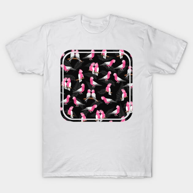 Pink galah cockatoo pattern T-Shirt by mailboxdisco